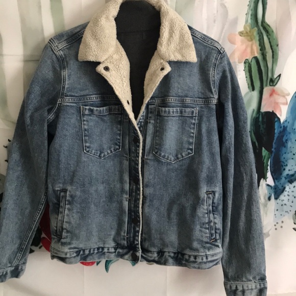 gap jean jacket sherpa